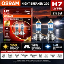 Fiat Egea 2015-2026 Uyumlu Osram Night Breaker 220 H7 12V 55W Far Ampulü 2'li Set