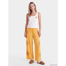 Lc Waikiki Yeni Sezon Sarı U Yaka Güneş Baskılı Kadın Pijama Takımı