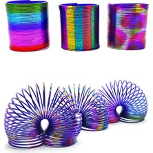 Limmy Metalik Renkli Stres Yayı Desenli Oyuncak Stres Yayı - 5 cm Çapında - 2 Adet
