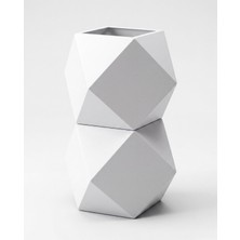 Ottolamp Origami Saksı Metal Geometrik Dekoratif Dış Mekan Çiçek Saksısı Ø45X64 cm
