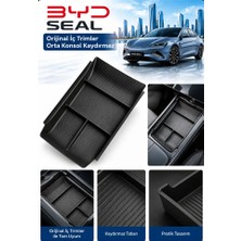 Meyzone Byd Seal Uyumlu Kaydırmaz Orta Konsol Düzenleyici Tepsi Rafı Trim Seti Kaydırmaz Konsül Düzenleyici Tepsi