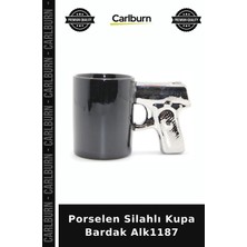 Carlburn Özel Üretim Tasarım Hediyelik Farklı Ofis Porselen Silahlı Kupa Bardak ALK1187