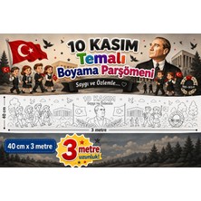 Rengi Alem 10 Kasım Atatürk’ü Anma Temalı Dev Boyama Sayfası 40 cm x 3 M – Okul Öncesi Boyama Etkinliği
