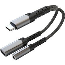 Prime Awınlı USB C - 3,5 mm Kulaklık ve Şarj Aleti Adaptörü, 2'si 1 Arada Aux - USB C Ses Jakı ve Pd Hızlı Şarj Adaptörü, 16 15 Pro Max, Galaxy S24 S23 S22, Piksel, iPad Pro Için Uygundur