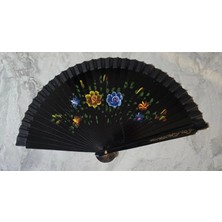 Marsilyan™- Bambu Çift Taraflı Siyah Yelpaze 12'li Paket