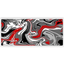 Tr Gaming Mouse Pad 70X30 Mouse Pad Xxl Büyük Oyuncu Mouse Pad Speed Mousepad (Kırmızı-Gri, 70X