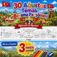 Rengi Alem 30 Ağustos Zafer Bayramı Temalı Dev Boyama Sayfası 40 cm x 3 M – Okul Öncesi Boyama Etkinliği