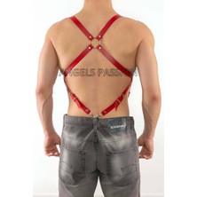 Esranın Dünyası Deri Pantalona Bağlanan Seksi Erkek  Harness - BRFM11