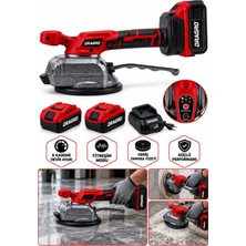 Dragro 21V Metal Şanzıman Lithium Çift Akülü Fayans Cam Karo Döşeme Vantuz Makinesi Çantalı