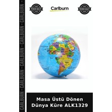 Carlburn Özel Üretim Dekoratif Ofis Çalışma Masası Hediyelik Aksesuar Masa Üstü Dönen Dünya Küre ALK1329