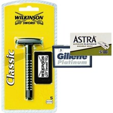Atamanstore Wilkinson Classic Manuel Tıraş Makinesi | Wilkinson, Astra ve G. Platinum 5'li Kutu Yaprak Jilet Seti