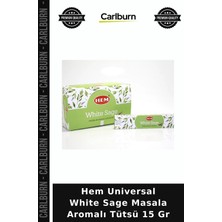 Carlburn Özel Üretim Beyaz Adaçayı Koku Hem Universal White Sage Masala Aromalı Tütsü 15 gr