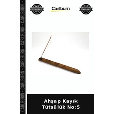 Carlburn Özel Üretim Dekoratif Doğal Hediyelik Ev Aksesuarı Aromaterapi Ahşap Kayık Tütsülük No:5