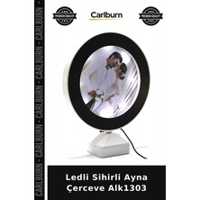 Carlburn Özel Üretim Işıklı Dekoratif Hediyelik Masaüstü Modern Aksesuar Ledli Sihirli Ayna Çerceve ALK1303