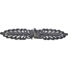 Marsilyan™- Antika Tarz Dekoratif Pirinç Yaprak Desenli Menteşe - 55X265 Mm, Oksit