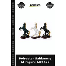 Carlburn Özel Üretim Dekoratif Salon Hediyelik Biblo Polyester Şahlanmış At Figürü ALK1622