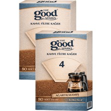The Good Sparks 2 Paket Filtre Kahve Kağıdı Büyük Boy 4 Numara (2 Paket x 80 Adet)