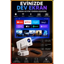 Maison Luré 4K Taşınabilir Bluetooth Wifi Projeksiyon Cihazı ve Hoparlör Seti