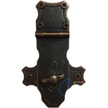 Marsilyan™- Dekoratif Anahtarlı Sandık Askısı - 40X65MM, Oksit, 1 Adet