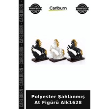 Carlburn Özel Üretim Dekoratif Salon Ofis Hediyelik Heykel Polyester Şahlanmış At Figürü ALK1628
