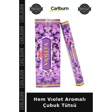 Carlburn Özel Üretim Menekşe Aromatik Koku Meditasyon Ev Kokusu Hem Vıolet Aromalı Çubuk Tütsü