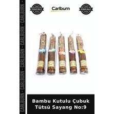 Carlburn Özel Üretim Aromaterapi Ev Dekorasyon Rahatlatıcı Hediye Bambu Kutulu Çubuk Tütsü Sayang No:9