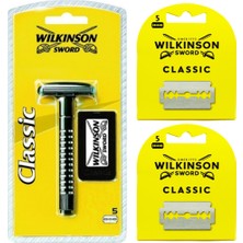 Atamanstore Wilkinson Classic Manuel Tıraş Makinesi | 3 Adet 5'li Kutu Yaprak Jilet Seti