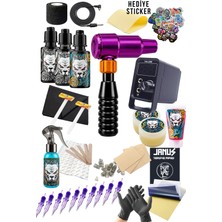 Valor Cheyenne Spirit Purple&amp;black Rotary Dövme Makinesi Seti