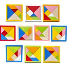 Ebrulisler 10 Adet Ahşap Tangram