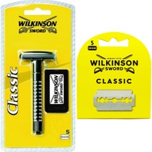 Atamanstore Wilkinson Classic Manuel Tıraş Makinesi | 2 Adet 5'li Kutu Yaprak Jilet Seti