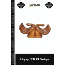 Carlburn Özel Üretim Dekoratif Modern Salon Oturma Odası Aksesuar Şık Ahşap 2'li El Sehpa