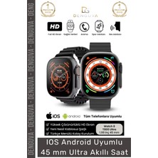 #denguva Akıllı Saat Watch8 Ultra 2023 Su Geçirmez Nabız Ölçer Ios Android 45MM Ultra Akıllı Saat
