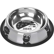 Petjoy Catfamily Çelik Mama Kabı (S) 355ML