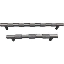 Prime 9387 Desenli Modern Kulp Fırçalı Füme Renk 128 mm Çok Renkli