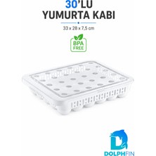 Dolphfin Ak 681 30’lu Kapaklı Yumurta Saklama Kabı Buzdolabı Yumurtalık Organizeri Bpa Içermez