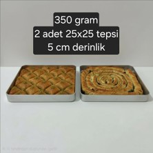 Yıldız Çelik 2 Adet Alüminyum Kalın Baklava Börek Kek Tepsisi 25X25 5 cm Derinlik 350 Gram