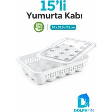 Dolphfin Ak 680 15’li Kapaklı Yumurta Saklama Kabı Buzdolabı Yumurtalık Organizeri Bpa Içermez