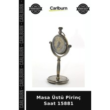 Carlburn Özel Üretim Dekoratif Klasik Ofis Salon Şık Masa Üstü Pirinç Saat 15881