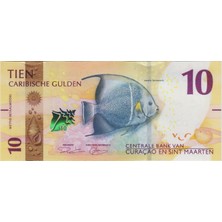 Banknoting Çuraçao ve Sint Maarten 10 Gulden 2025 Çil.