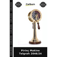 Carlburn Özel Üretim Denizcilik Dekoratif Koleksiyon Antika Tasarım Pirinç Makine Telgrafı 2046/24