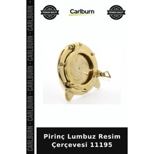 Carlburn Özel Üretim Denizcilik Temalı Dekoratif Duvar Süsü Ev Aksesuarı Pirinç Lumbuz Resim Çercevesi 11195