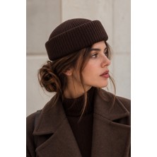Külah Klh Studio Dept. Ribbed Wool Pillbox Şapka - Kahverengi