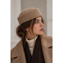 Külah Klh Studio Dept. Ribbed Wool Pillbox Şapka - Vizon