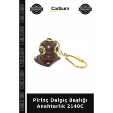 Carlburn Özel Üretim Denizci Aksesuar Koleksiyon Metal Pirinç Dalgıç Başlığı Anahtarlık 2140C