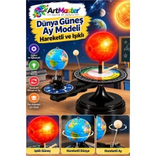 ArtMaster Dünya Güneş Ay Modeli Işıklı ve Hareketli 1 Adet Güneş Sistemi Deney Astronomi Solar Sistem Deney Seti Fen Bilimleri