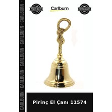Carlburn Özel Üretim Dekoratif Sesli Antika Aksesuar Pirinç El Çanı 11574