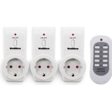 Antenci Wellhise YK02-GR-3+1 Uzaktan Kumandalı 3'lü Priz Seti 3680W