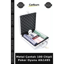 Carlburn Özel Üretim Oyun Eğlence Hobi Metal Çantalı 100 Chipli Poker Oyunu ALK1495