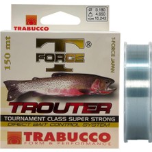 Trabucco T-Force Trouter 150MT 0.18MM 4.65KG Monofilament Misina Gri
