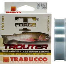 Trabucco T-Force Trouter 150MT 0.227MM 7.05KG Monofilament Misina Gri